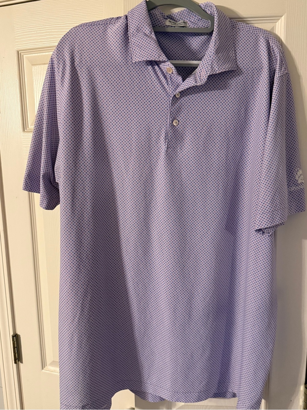Peter Millar Lavender Micro-Pattern Polo